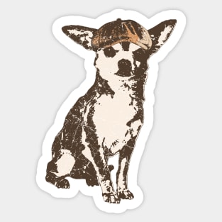 Newsboy Chihuahua Sticker